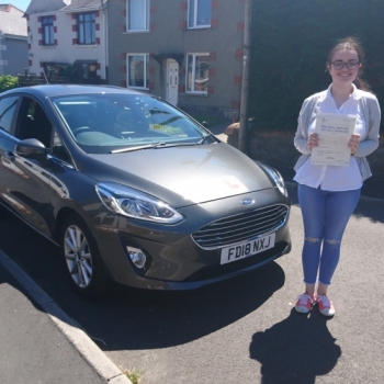 26.6.18 - Congratulations Caitlin Harding on passing her test today in Merthyr Tydfil lovely result now enjoy the freedom of the open road