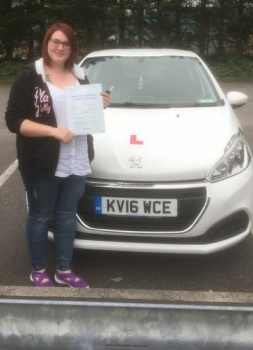 23517 - Congratulations goes out to Charlotte Bond who passed her driving test today 1st time in Merthyr Tydfil with our Peter