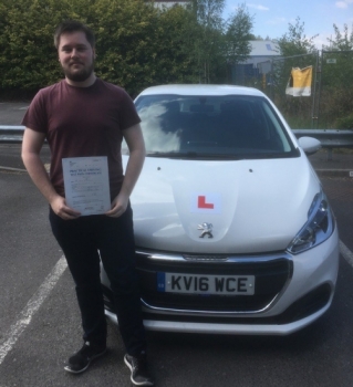 4517 - Congratulations to Daniel Hughes who passed his driving test in Merthyr Tydfil with our Peter lovely result
