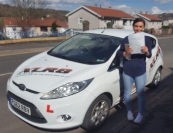 31.3.2016 - Congratulations goes out to Danielle Marshman who passed her driving test today in Abergavenny with only 2 minors......
