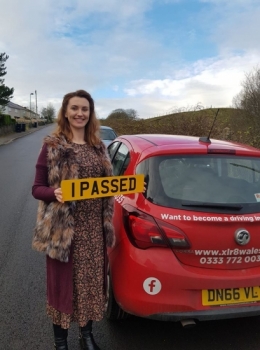 2.12.19 - Congratulations to Florence Craft on passing her automatic driving test today in Abergavenny first time with 0 minors