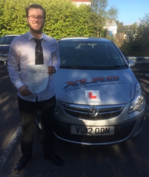 111016 - Congratulations to George Lewis who passed his driving test in Merthyr Tydfil today 1st time with our Peter