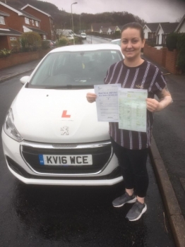 10.3.19 - Congratultions to Hayley Samuel on passing her driving test with our Peter with ZERO driving faults... what a stunning result!! Drive safe