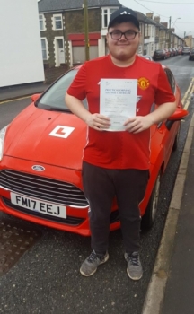 4118 - Congratulations goes out to Ieuan who passed his driving test 1st time today You worked so hard for this and deserved this pass Well done lovely well proud of you :-