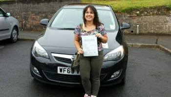 19914 - Well Done To Kathryn who passed her Automatic Driving Test today in Merthyr Tydfil after only 25 hours of driving tuition Lovely Result - We are all really chuffed for you :-