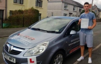 Kieran passed 1st time after taking only 26 hours of driving lessons on 3rd September 2013 A massive well done from everyone at XLR8 Wales Driving School