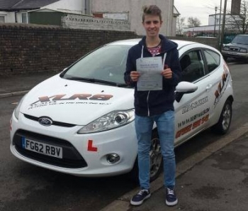 280214 A massive congratulations goes out to Kieran Williams who passed his test in Merthyr Tydfil 1st time today and after ONLY 26 hours of driving lessons with Ali What a brilliant result
