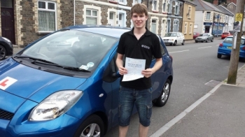 260614 Big well done to Kieron Russ on passing your driving test today in Pontypridd first time and after only 25 hours