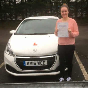 9118 - Congratulations to Lauren Davies who passed her test today 1st time in Merthyr with our Peter and with only 1 minor stunning result