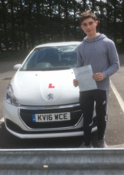 19517 - Congratulations to Morgan Page who passed his driving test today 1st time with only 2 minor with our Peter