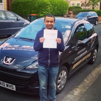 26516 - Well done to Mujahid for passing your driving test today in Newport with just 5 minors Fab result that was very well deserved