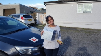 191016 - A Massive well done to Sally ann Cartwright who passed her automatic driving test today first time with just 3 little minors after a nervous start you smashed out it of the park brilliant result and you worked so hard for it really proud of you sal