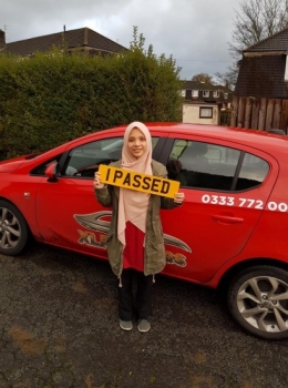 27.11-19 - Congratulations to Aishah Ishak on passing her automatic driving test today with our Rhys first time in Abergavenny with 0 minors!!! Well d