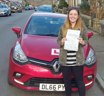 5.2.18 - What a stunning result from Amy Idowu who passed her automatic driving test today in Merthyr 1st time after taking up a 4 week semi intensive course. You put in an immense amount of hard work into this and we are all really chuffed for you... drive safe