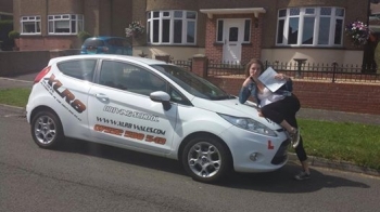 17.7.14 - A massive congratulations goes out to Billie Jenkins who passed her driving test today in Merthyr Tydfil 1st time!!! Couldn't help but post this photo up.... It was too good!...