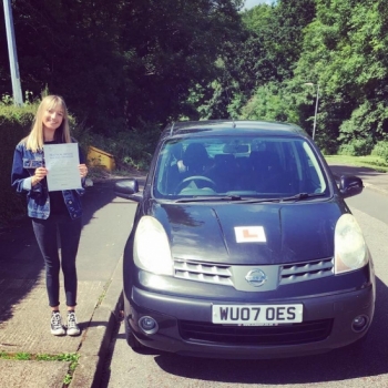 15617 - A massive well done to Charlotte for passing her automatic driving test today in Newport First time and with just three tiny minors Amazing result Charlotte told you you didnacute;t need to be nervous :-