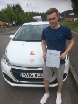 7.6.18 - Congratulations to Corey Davies who passed his driving test today in Merthyr with our Peter!!