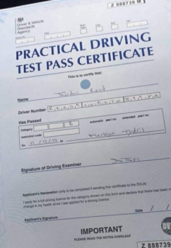 11112017 - Passed my test first time would highly recommend Ali Brooks what a fantastic instructor x<br />
<br />
<br />
<br />
Congratulations to our Jordan who passed 1st time in Merthyr Tydfil with only 1 minor what an outstanding result :-