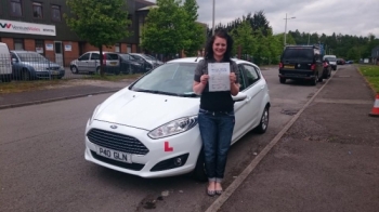 25516 - Congratulations to Karly Jayne Adams on passing her test today in Merthyr Tydfil with only 3 minors looking forward to seeing you out in your new car :-