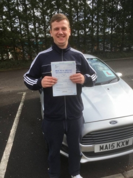 23.3.17 - Congratulations to Rhys Oakley who passed his manual driving test with our Peter today.... lovely result...