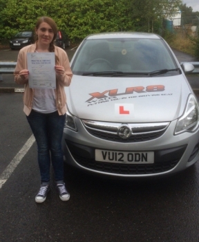 23.9.16 - Super result from Sarah Evans on passing her driving test today in Merthyr Tydfil with only 1 minor fault with our Peter...