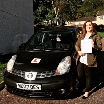 3.10.16 - Well done Steph for passing your automatic driving test today in Abergavenny. First time with just 5 minors. CONGRATULATIONS...