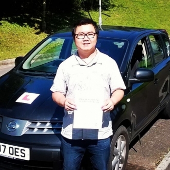 1.9.16 - A huge well done goes out to Sunny for passing his automatic driving test in Newport on Tuesday! First time and just 4 minors....EXCELLENT...